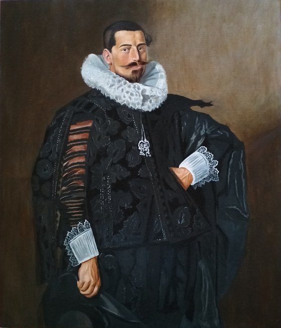 Copy of Frans Hals "Portrait of Jacob Olycan" (70х60cm)