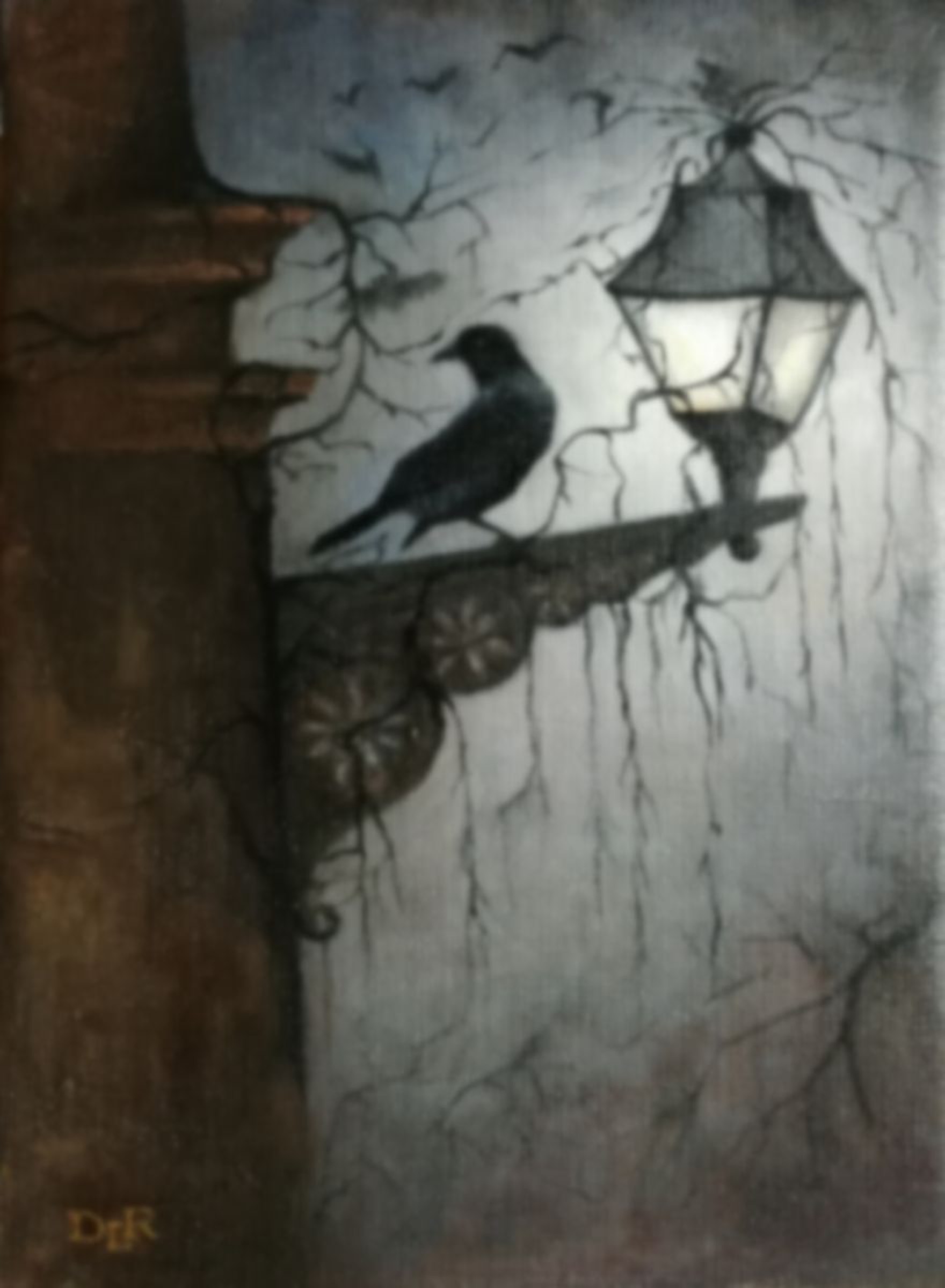 The Raven Oil Painting By Daniela Roughsedge Artfinder