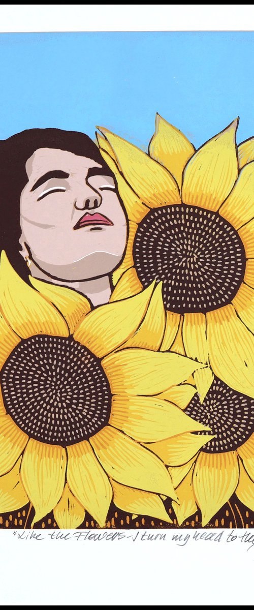 Like the Flowers - I turn my head to the sun by Mariann Johansen-Ellis