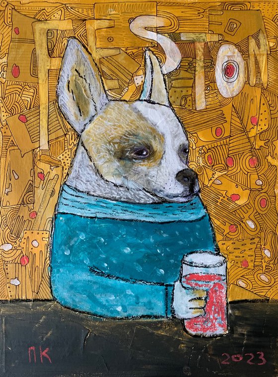 Drinking dog #116