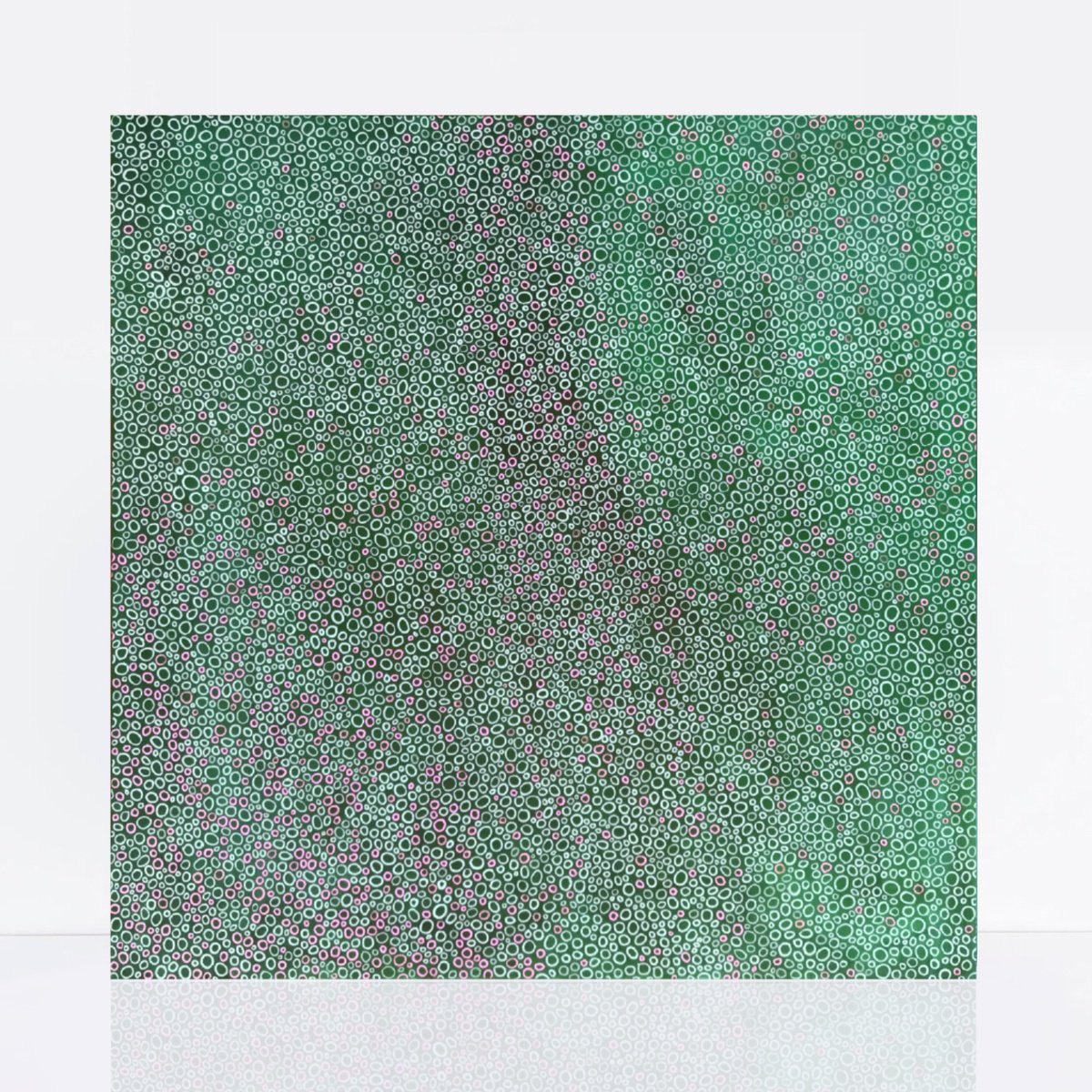 Organic Abstract Acrylic Painting By Jennifer Bell, 36 X 36, Spring Cascade, Original Artwork