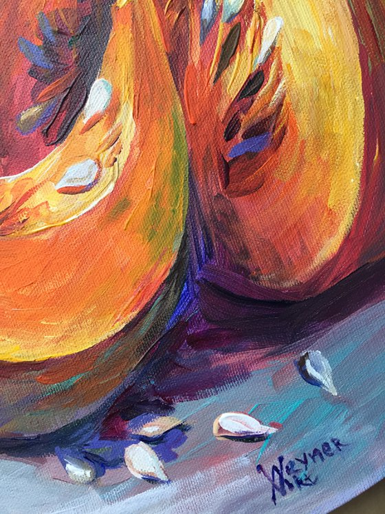 Pumpkin. Autumn still life.