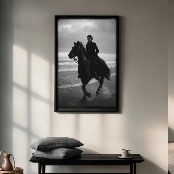 Lady and horse B0805L
