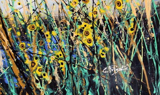 "Every So Often" - Extra Large original abstract floral painting