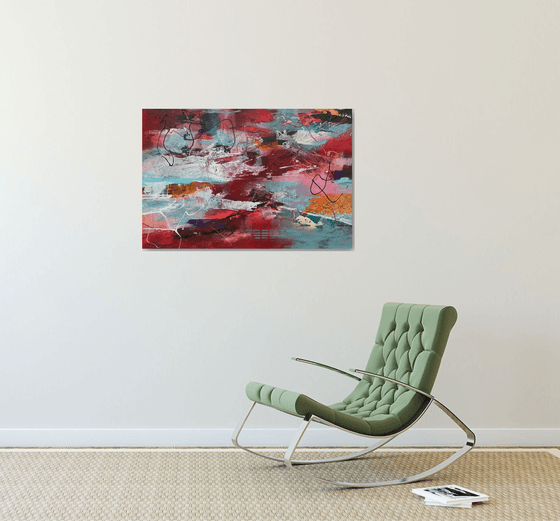 Abstract red landscape I