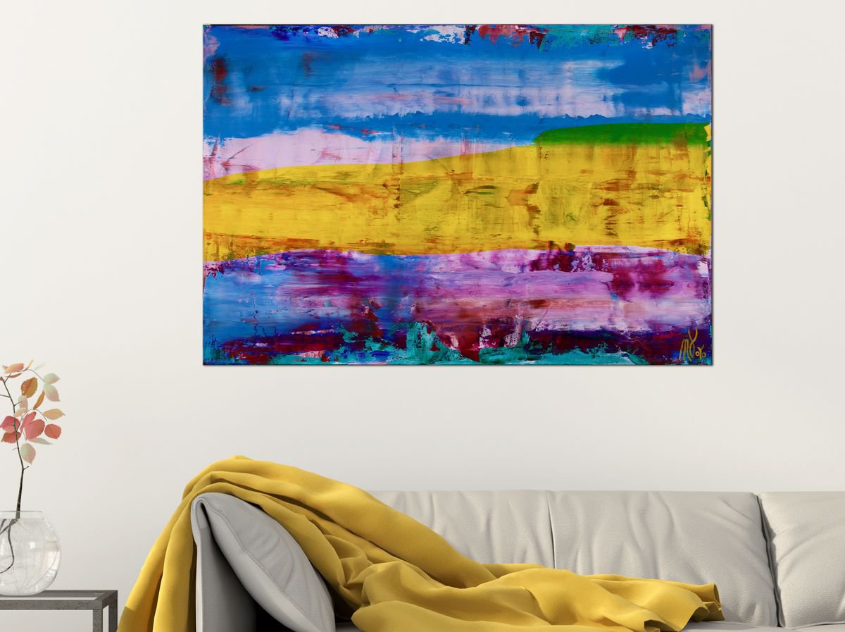 Aerial West Coast View (At Sunset) By Nestor Toro, 36 X 24, Artwork For Sale On Artfinder