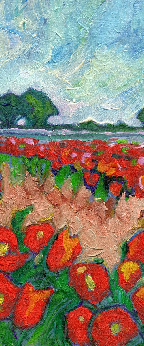 Tulip Morning - Miniature Landscape by Mary Kemp