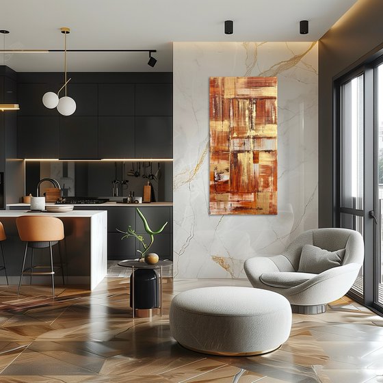 Field of Study Ochre 50x100x2 cm