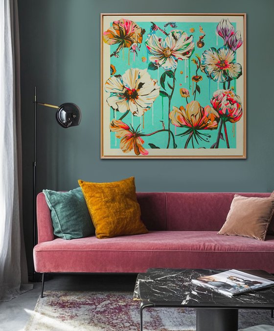 Fantasy Flowers turquoise