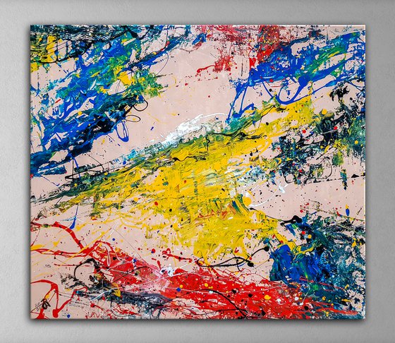 - Levi N-2 - Style of JACKSON POLLOCK. Abstract Expressionism Painting