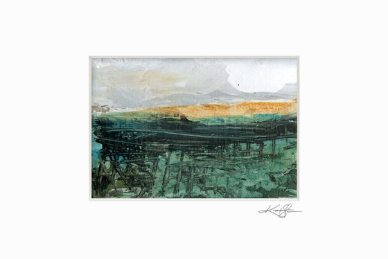 Mystical Land 314 - Small Landscape painting by Kathy Morton Stanion