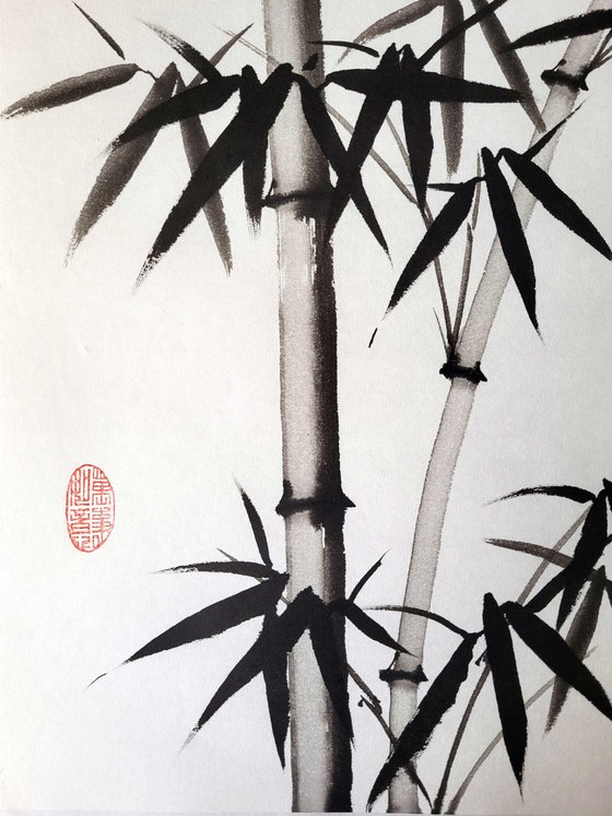 Bamboo forest - Bamboo series No. 2126 - Oriental Chinese Ink Painting