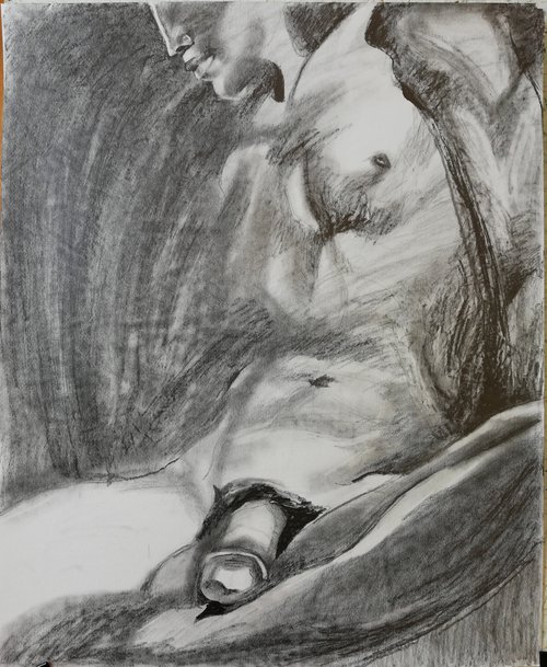 Large Male Nude by Jelena Djokic