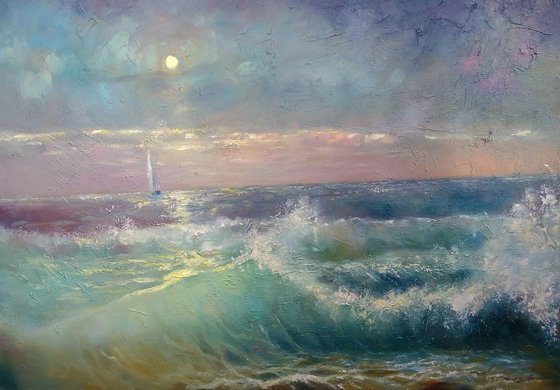 "Sea Way" Large painting by Artem Grunyka