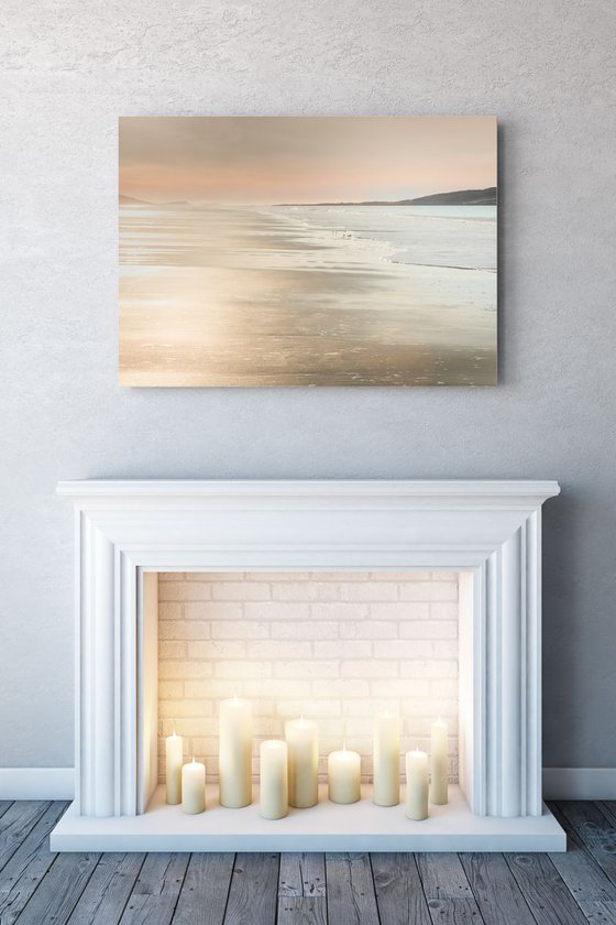 By the Water's Edge - Romantic Rose Gold Sunset 60 x 40 inches Canvas