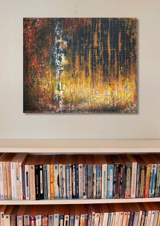 "Période Troublante" abstrait acrylic toile de lin 110x120cm 8400€