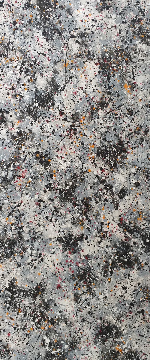 Abstract J.Pollock style acrylic by M.Y. by Max Yaskin