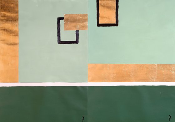 Aligned in Silence. Diptych