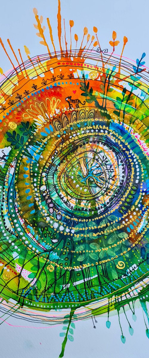 Mandala 15.- Growth-rings_52 years by Simon Tünde