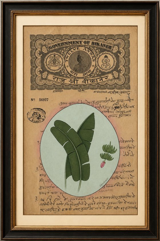 Royal Banana Leaf on Bikaner Stamp