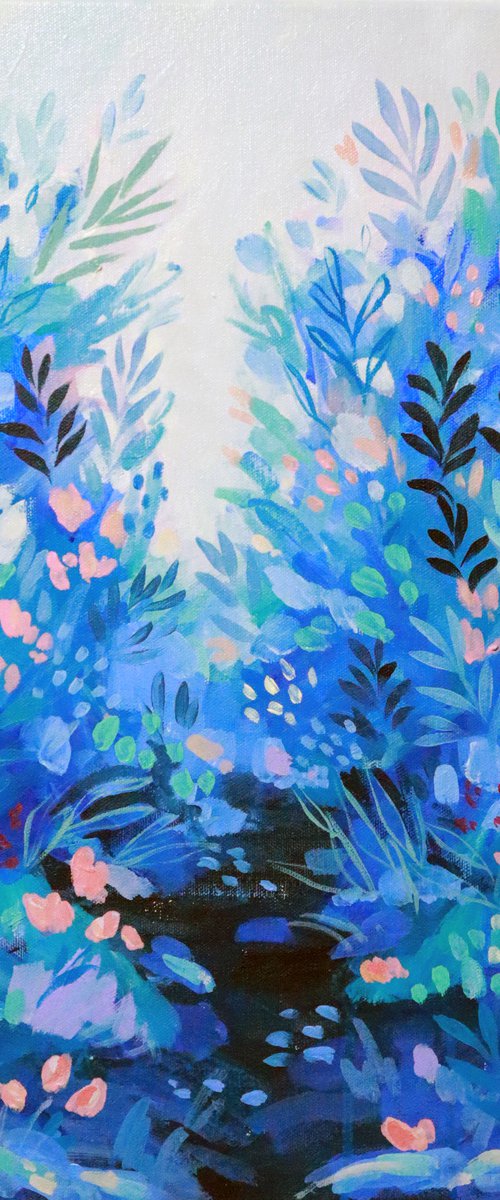 Deep into the blue garden by Josephine Blackman