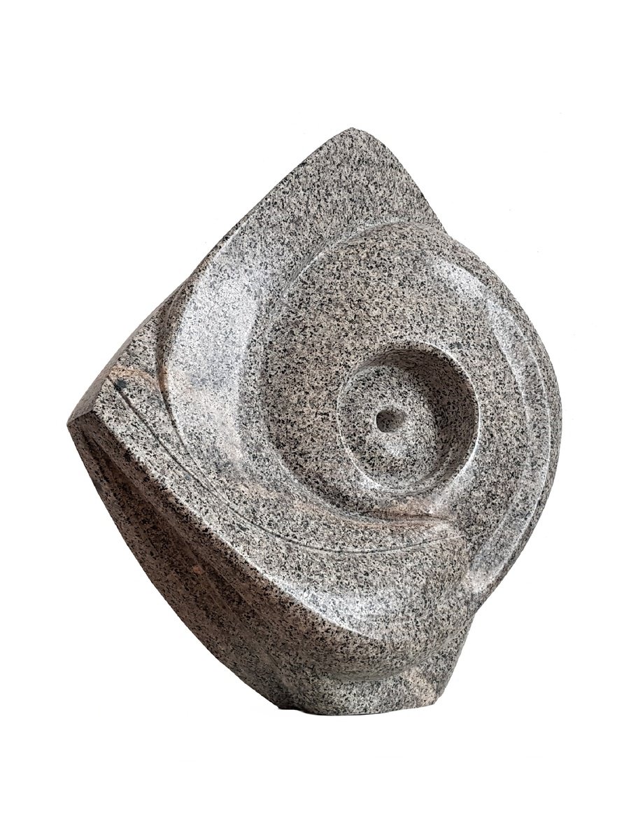 Organic Abstract Stone Sculpture By Ognyan Hristov, 22 X 23", "Satori - Giving And Receiving", Original Artwork