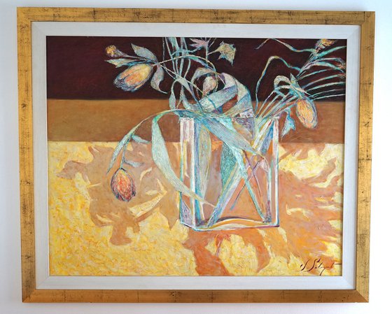 Flowers in a glass vase