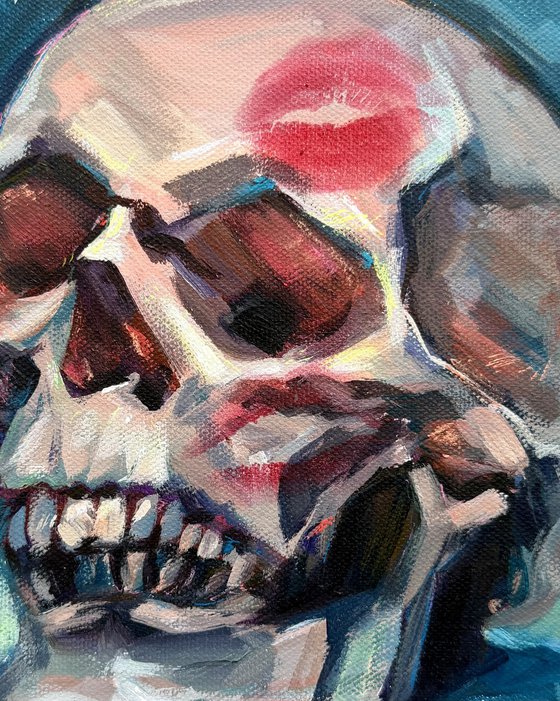 Artist’s Kiss. Still Life with the skull