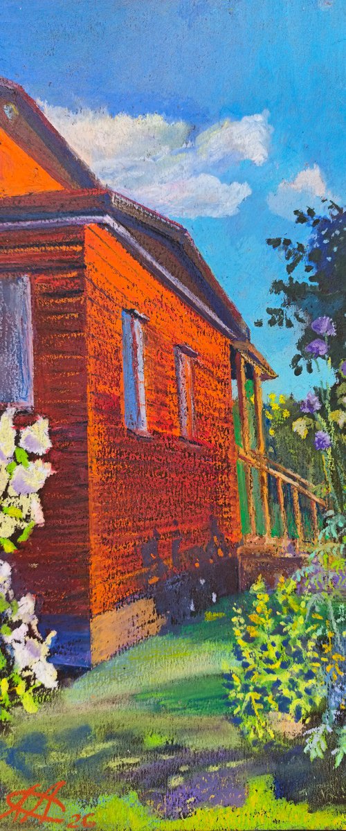 Sunlit Cottage Garden by Anastasiia Aguf