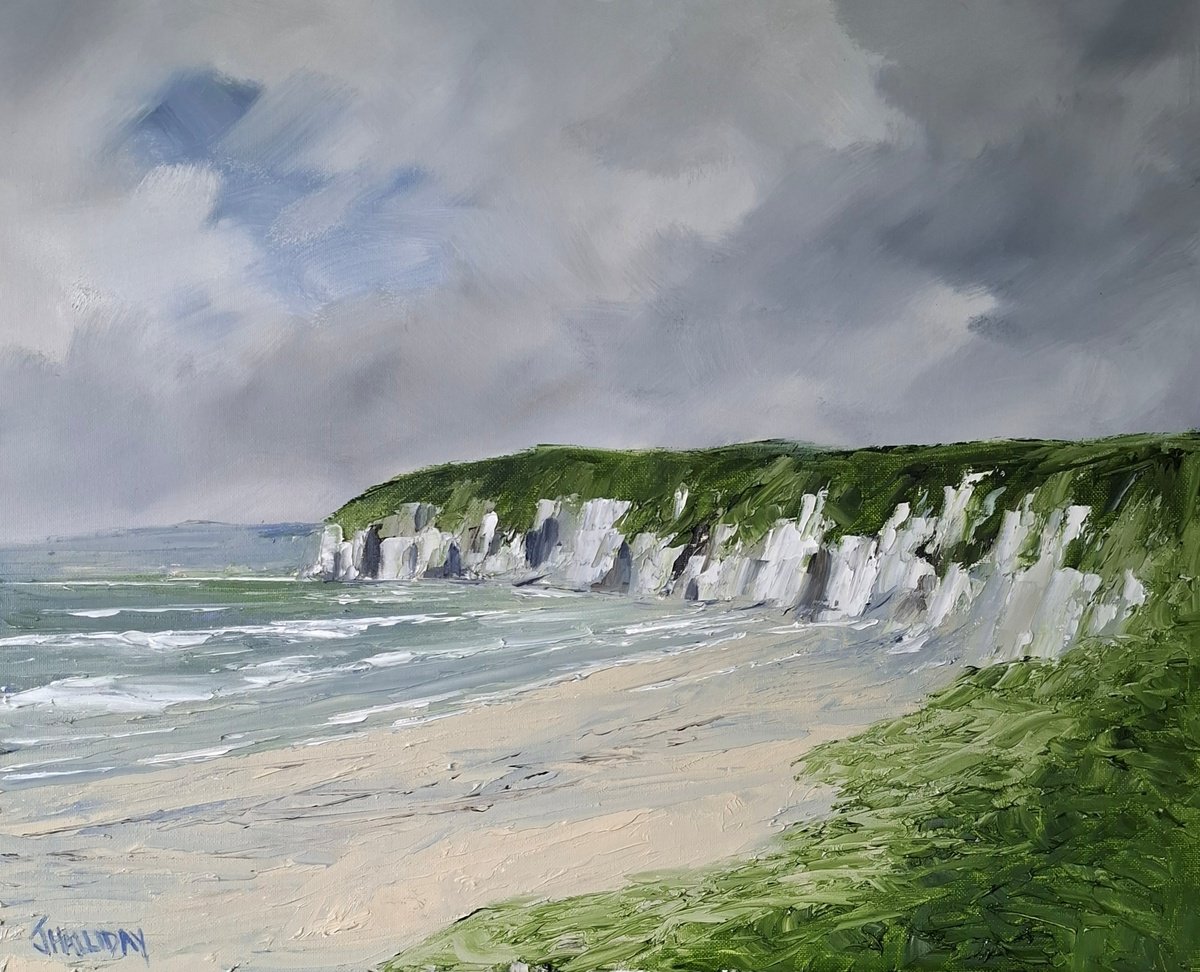 Impressionistic Landscape Oil Painting By John Halliday, 20 X 16, Storm Clouds, Ireland, Original Artwork