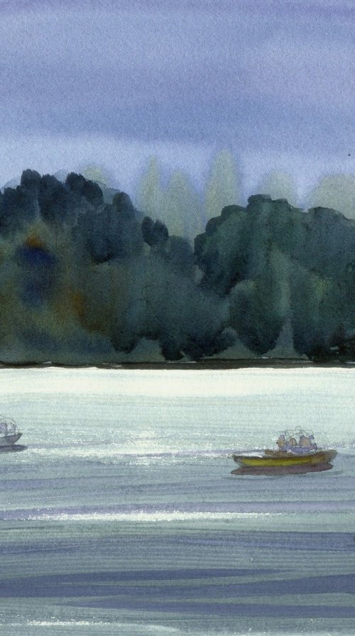 The Dandeli Boat Ride 1 by Asha Shenoy