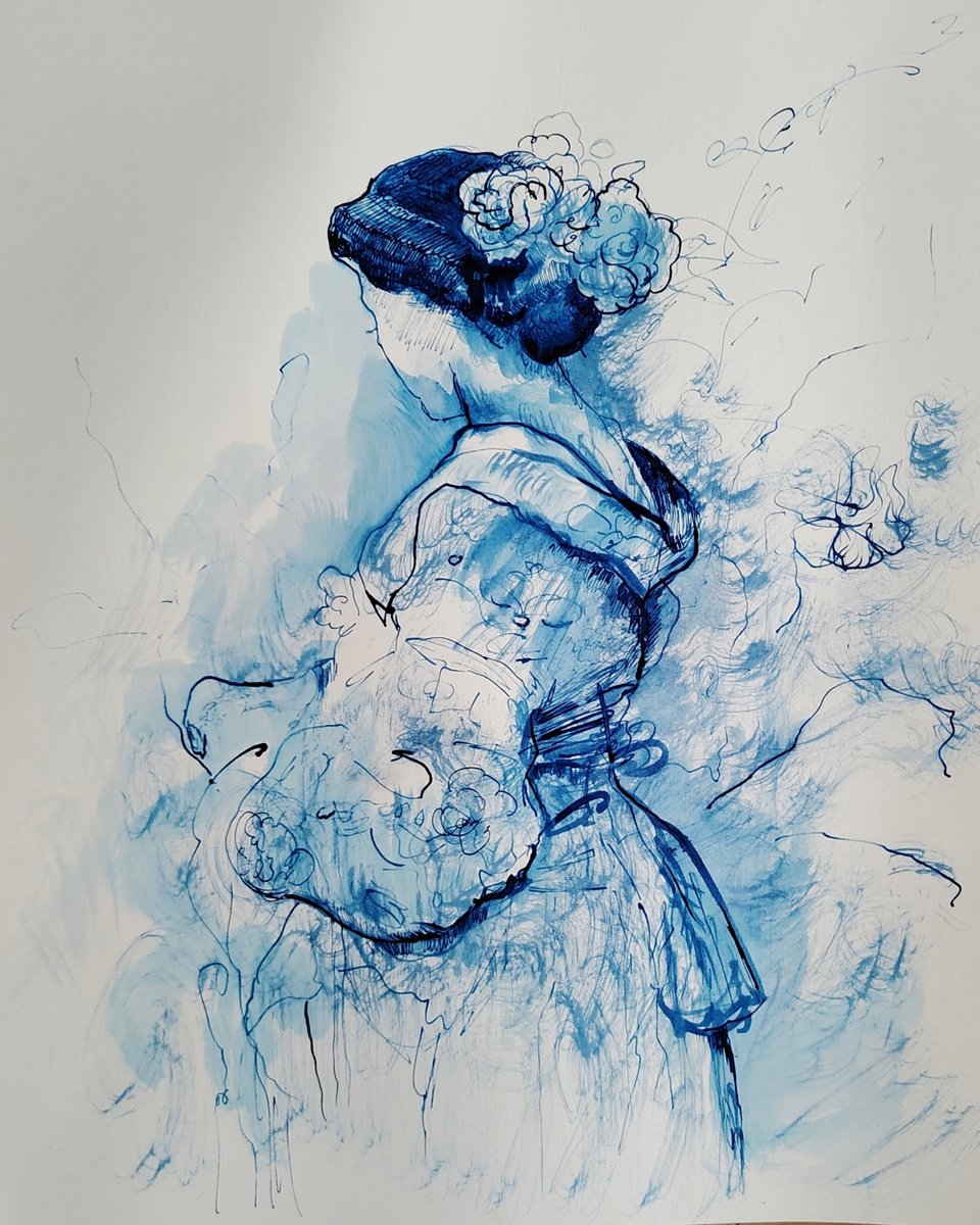 Impressionistic Portrait Painting By Kira K. Sadian, 16 X 20", Dama, Original Artwork