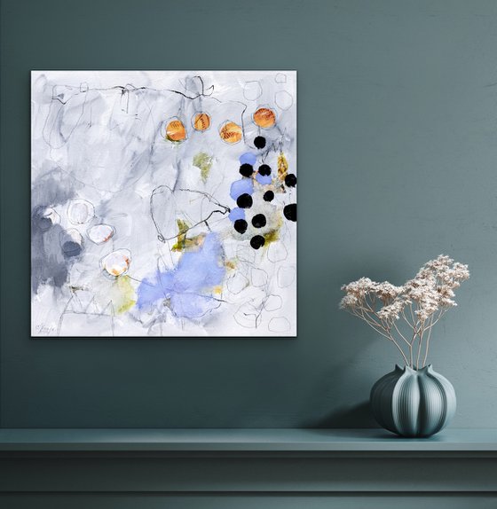 Petit roi - Expressive abstract painting - Ready to hang