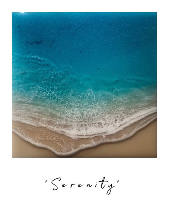 White Sand Beach - Serenity - Seascape Painting Gift idea