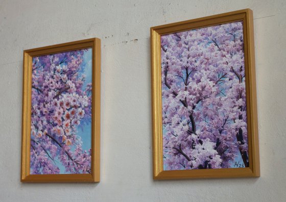 Diptych "SAKURA FLOWERS"