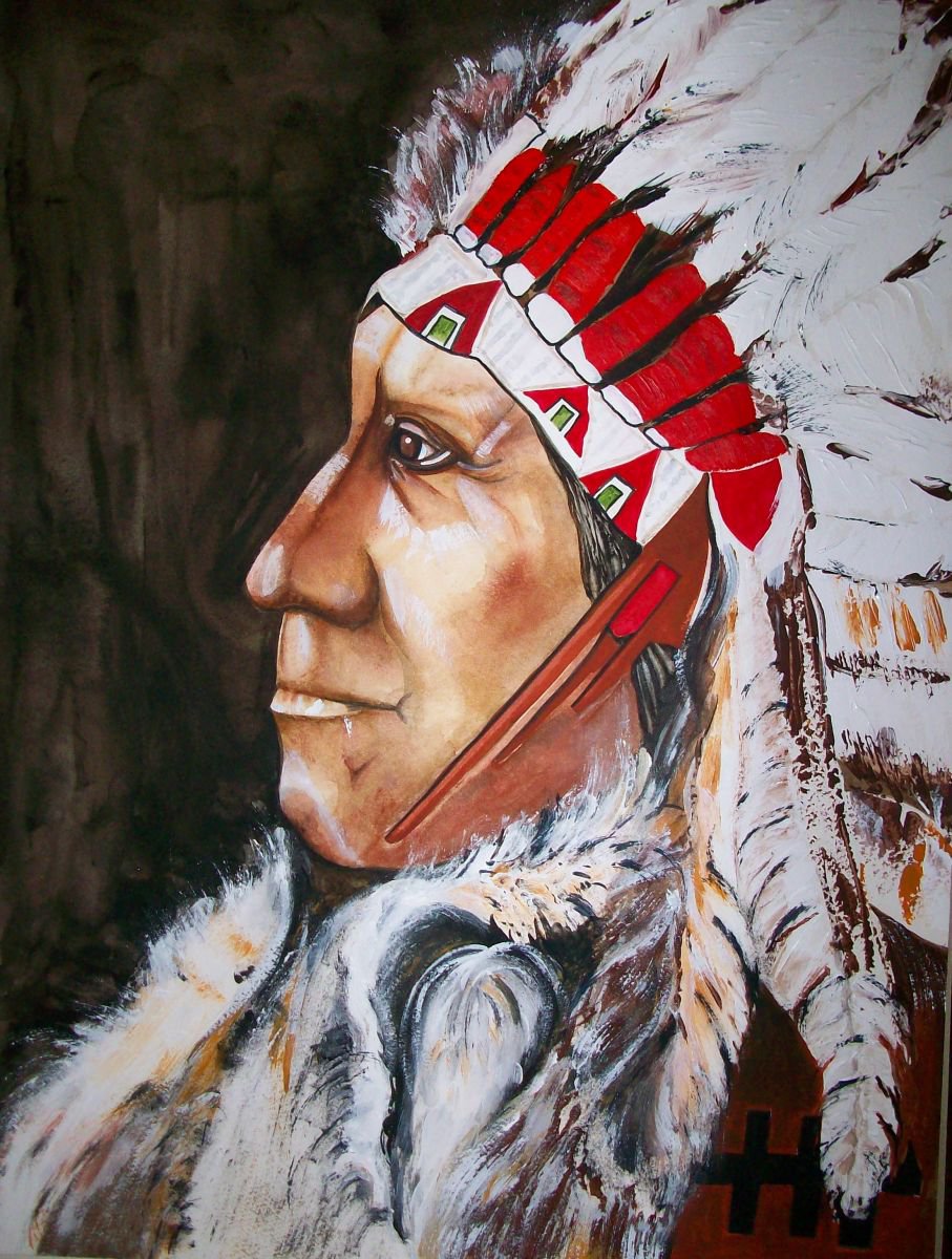War Bonnet, Native American. by June Holman
