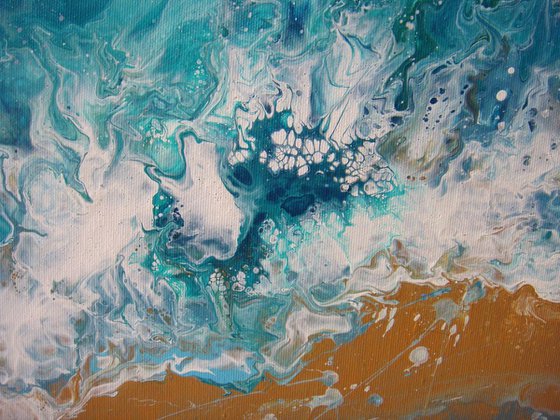 Seascape “Blue Turquoise Sea”  LARGE Painting