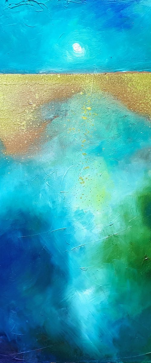 Gold Horizon (50x50cm) by Simon Tünde