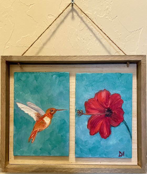 Hummingbird and The Flower
