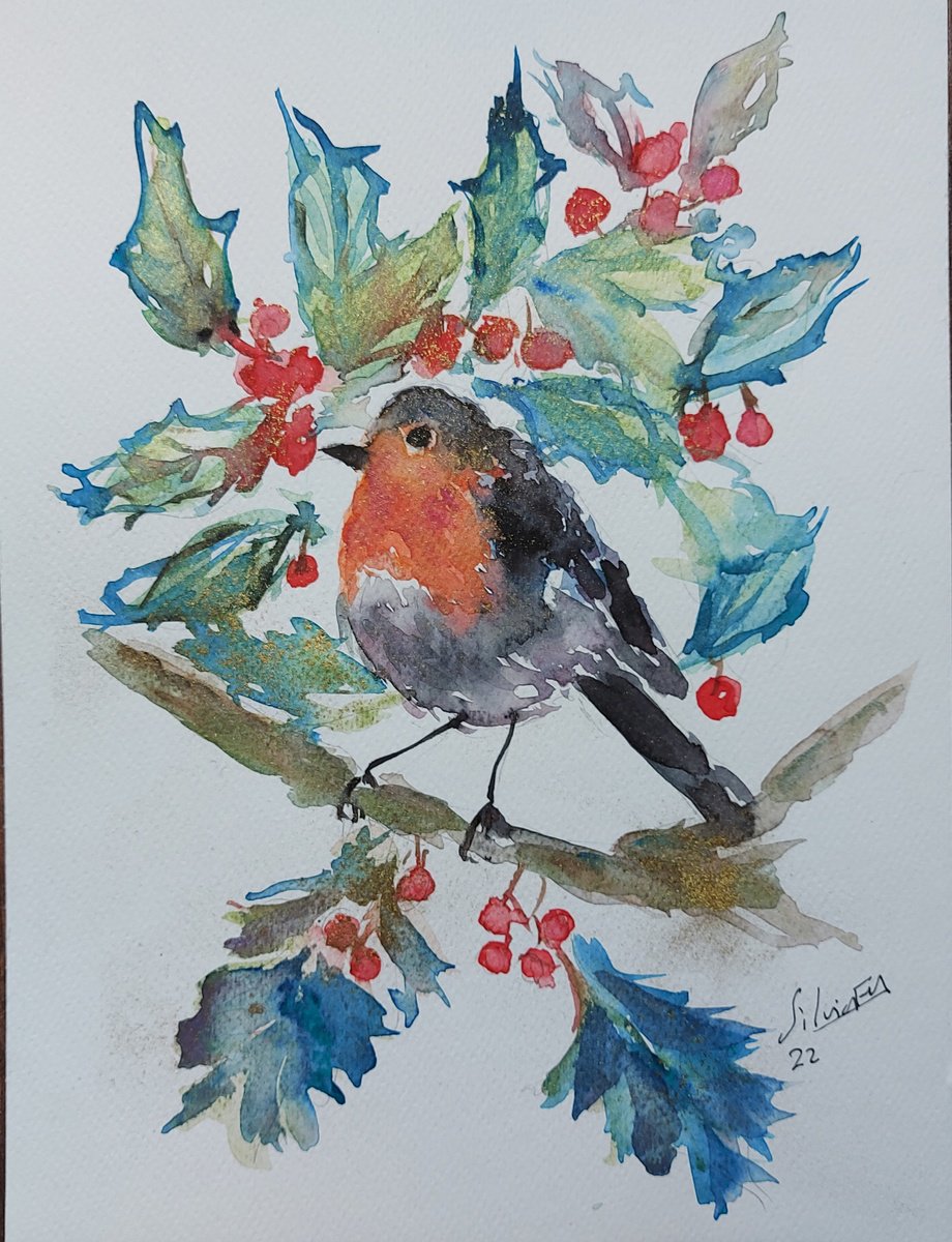 The Christmas robin by Silvia Flores Vitiello