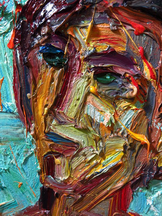 UNTITLED x872 - Original oil painting portrait expressionism