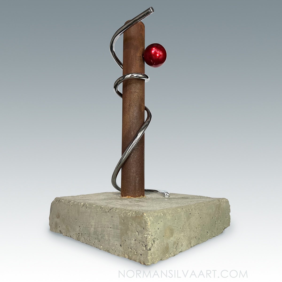 Geometric Abstract Sculpture By Norman Silva, 10 X 18", Paradise, Original Artwork