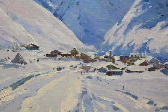 "In the snow"