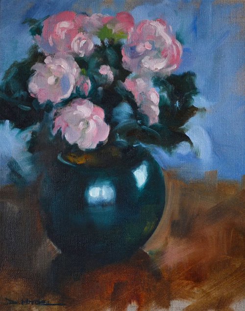Potted Begonias by Denise Mitchell