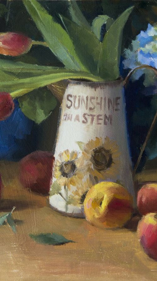 Still Life with Tulips (Framed) by Ling Strube