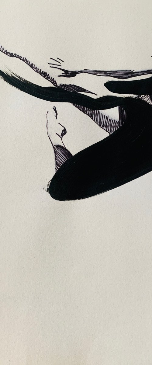 « Flight»- gráfica, realism, calligraphy by Anzhelika Klimina