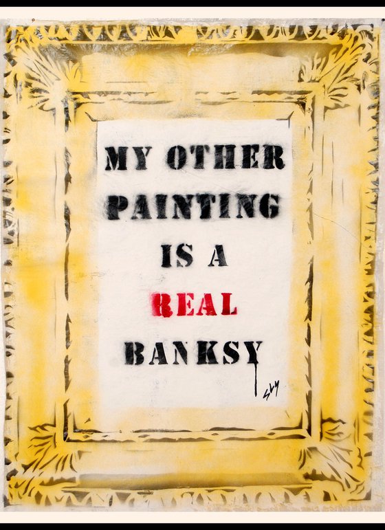 A real Banksy (on plain paper).