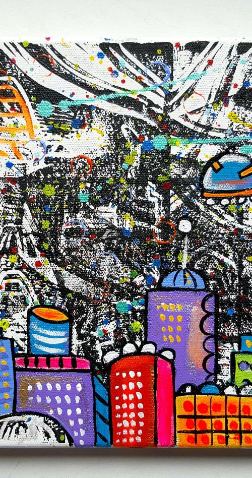Abstract Futuristic City by Maria Luisa  Azzini