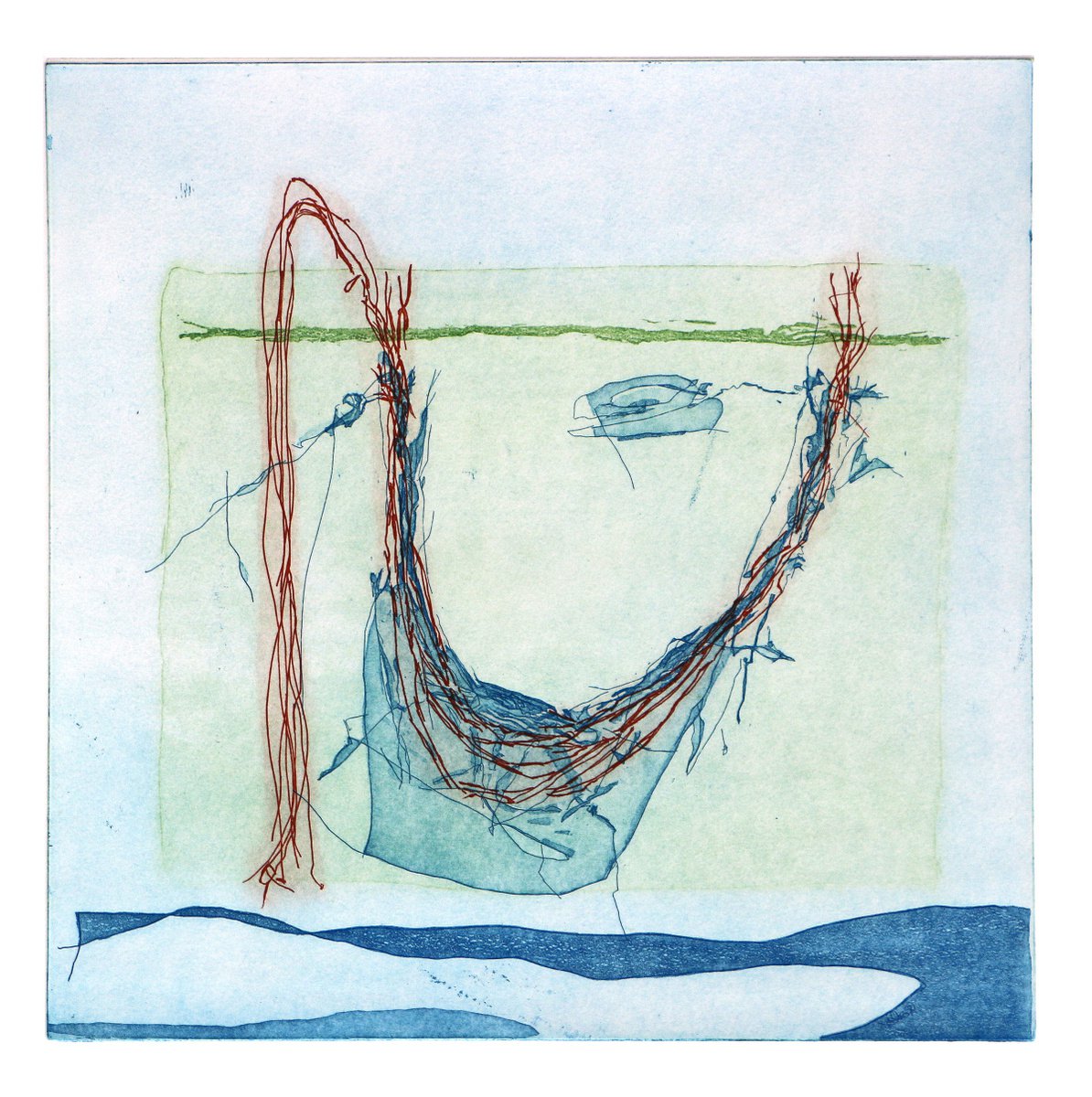 Heike Roesel You turn fine art etching, edition of 20 by Heike Roesel