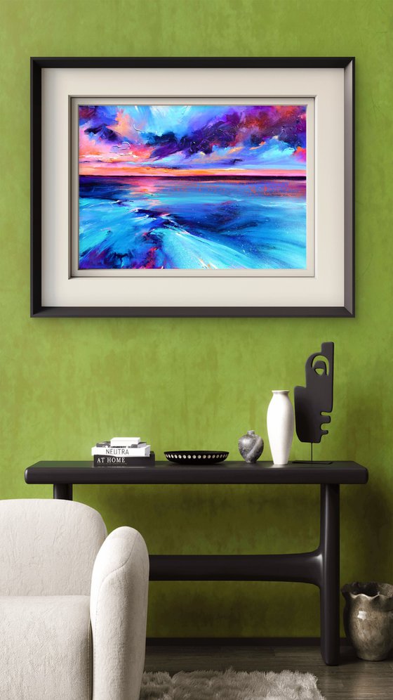 Surreal Lights on the Lake - Sunset Seascape